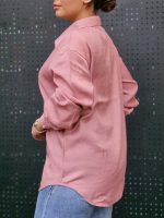 شومیز  کالباسی جلو دکمه دار یقه برگردان - Image 3